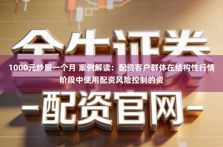 1000元炒股一个月 案例解读：配资客户群体在结构性行情阶段中使用配资风险控制的资