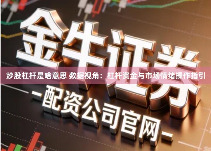 炒股杠杆是啥意思 数据视角：杠杆资金与市场情绪操作指引