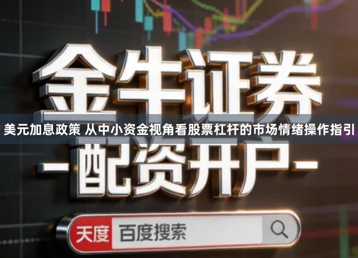 美元加息政策 从中小资金视角看股票杠杆的市场情绪操作指引