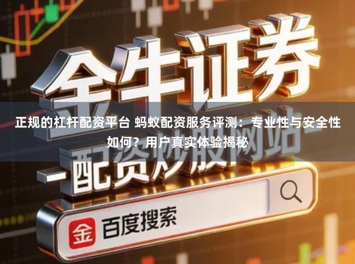 正规的杠杆配资平台 蚂蚁配资服务评测：专业性与安全性如何？用户真实体验揭秘